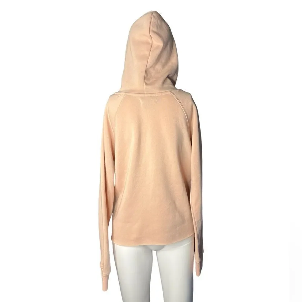 Grayson Threads Tacos and Love Pullover Hoodie Pink & White Size Small